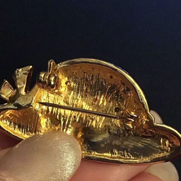 Gorgeous Red Hat Society Rhinestone Brooch / Pin - Picture 3 of 3